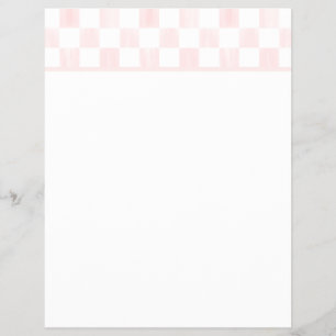 Blanko-Rosa-weiße Schachbrett-Briefkopf Flyer