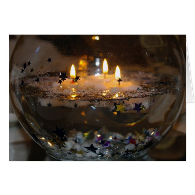 Blankokarte Floating Candles (Vorderseite (Horizontal))