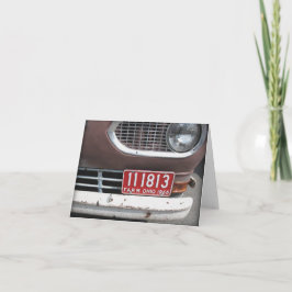 Blankokarte für den roten LKW-Lastwagen Karte