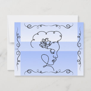 Blankokarte für die Periwinkle Linie Dankeskarte