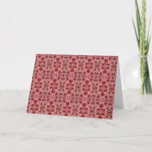 Blankokarte für rote und rosa Herzen Karte
