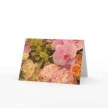 Blankokarte Orchid und Peony