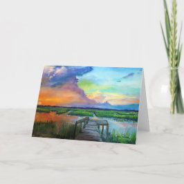 Blankokarte "Sunset at Lady Lake" Karte