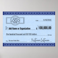Blankoscheck für Sweepstakes & Awards BLUE ART DEC