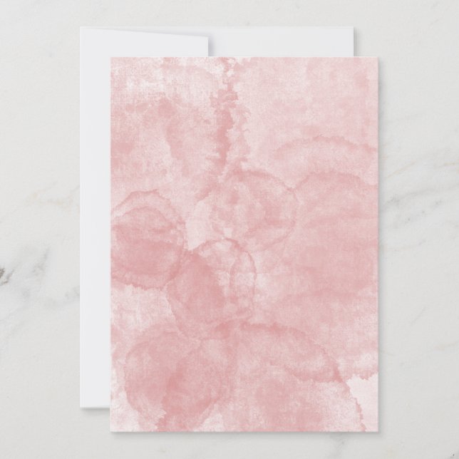 Blankrosa Hochzeit oder Party Einladung (Vorderseite)