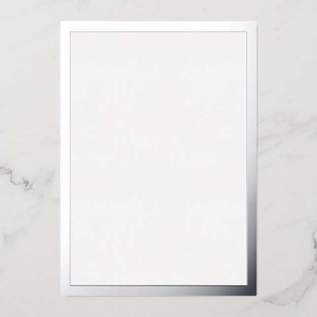 Blanksilber Folieneinladung (Vorderseite)