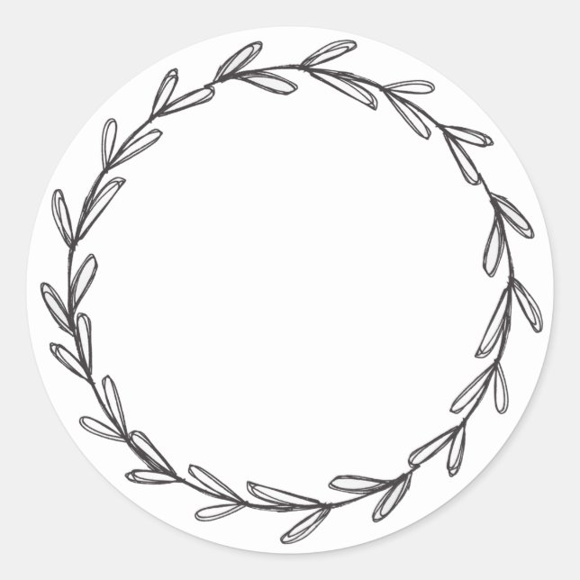 Blankweißes Handzeichen Runder Aufkleber (Vorderseite)