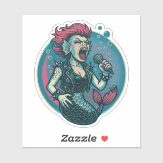 Blaring Vinyl Siren Aufkleber