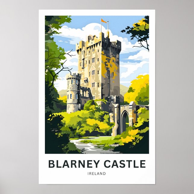 Blarney Castle Ireland Travel Print Poster (Vorne)