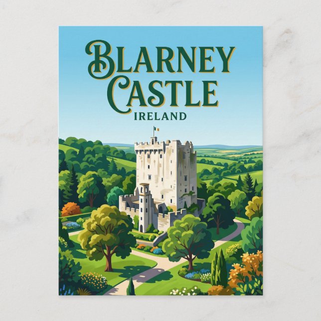 Blarney Castle Irland Postkarte (Vorderseite)