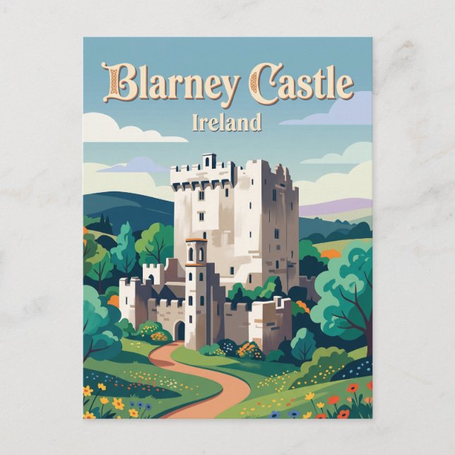 Blarney Castle Irland Postkarte (Vorderseite)