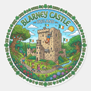 Blarney Castle Irland Runder Aufkleber