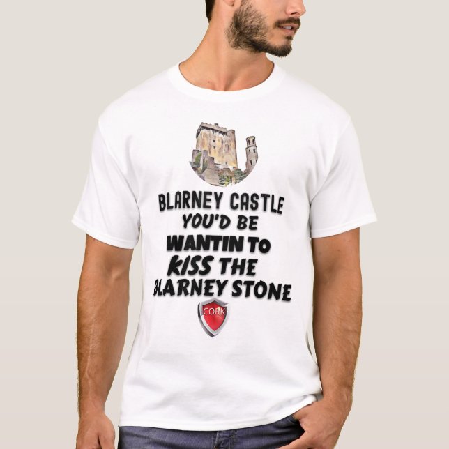 Blarney Castle Küssen des Blarney Stones T-Shirt (Vorderseite)