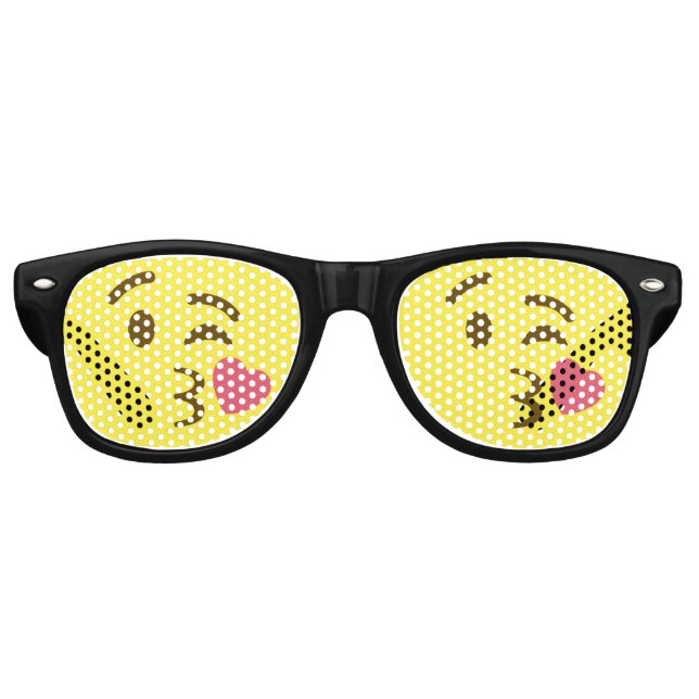 Blasa Kiss Emoji Partybrille (Vorderseite)