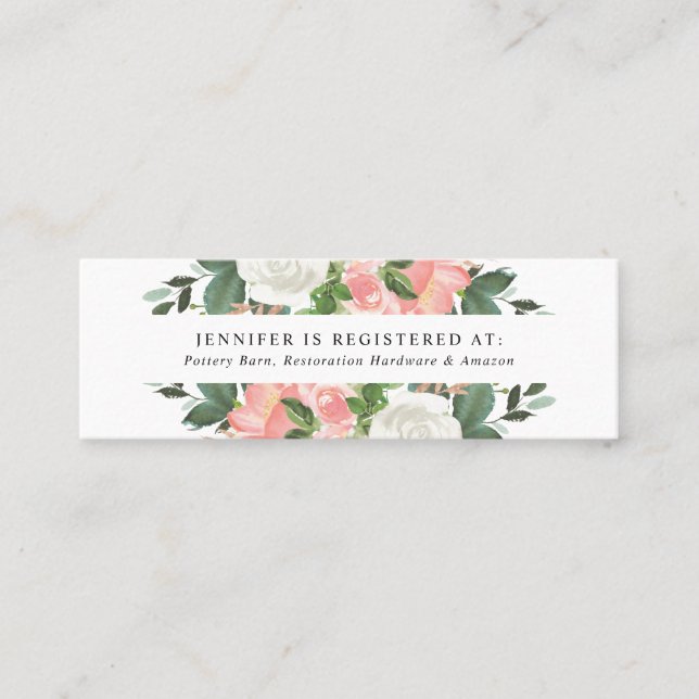 Bläschen | Bridal Registry Cards Mini Visitenkarte (Vorderseite)