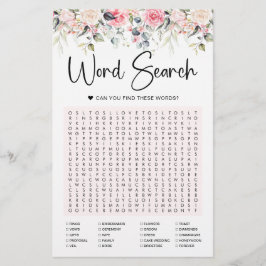 Bläschen | Bridal Word Search Game Card