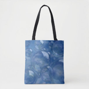 Bläschen in blau auf dieser handlichen Tasche