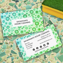 Bläschen Minimalistisches Haus Reinigung Janitoria Visitenkarte