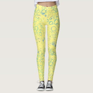 Bläschen Muster 01 Gelbe BG Leggings