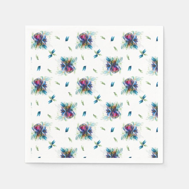 Bläschen Peony Signature Floral Serviette (Vorderseite)