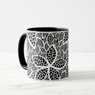Bläschen Schwarz-weiß Tasse