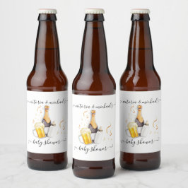 Bläschen und Bier-Babydusche Bierflaschenetikett