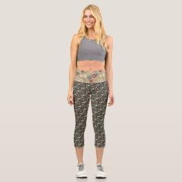 Bläschenkapsel dunkler Hintergrund Capri Leggings