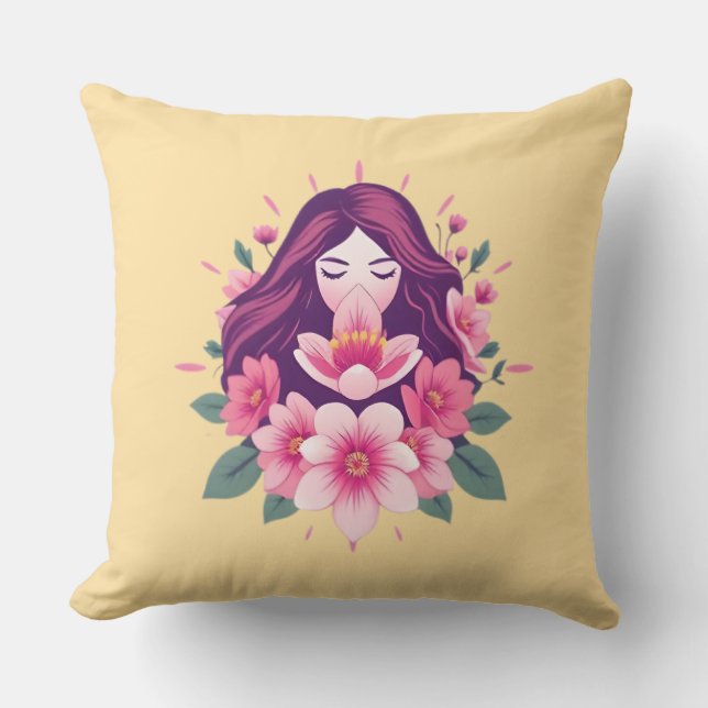 Bläschenweibchen Empowerment Kissen (Vorderseite)