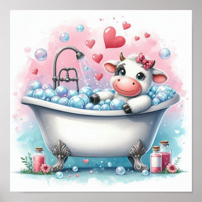 Blase Bath Cow Poster (Vorne)
