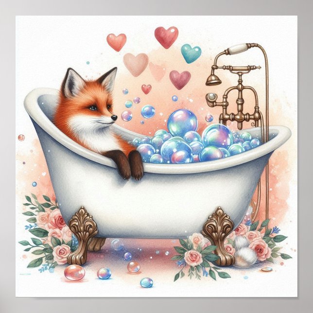 Blase Bath Fox Poster (Vorne)