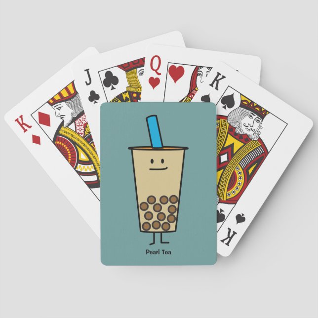Blase Boba Perlen-Milch-Tee-Tapiokabälle Spielkarten (Rückseite)