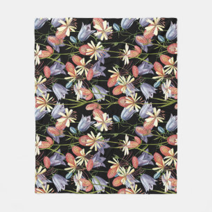 Blase Campion Glocken: Aquarellfarbene Blüten Fleecedecke