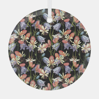 Blase Campion Glocken: Aquarellfarbene Blüten Ornament Aus Glas