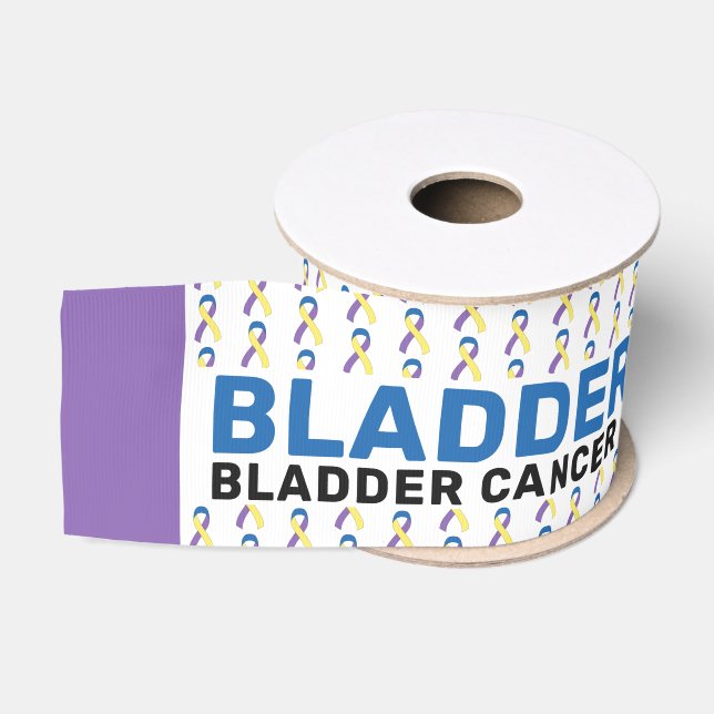 Blase Cancer Awareness Pattern Ribbon Ripsband (Spule)