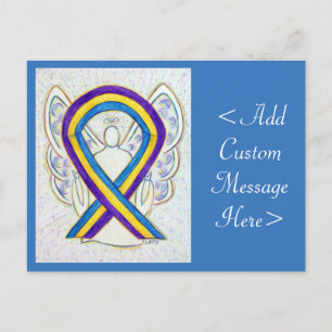 Blase Cancer Awareness Ribbon Angel Postcard Postkarte