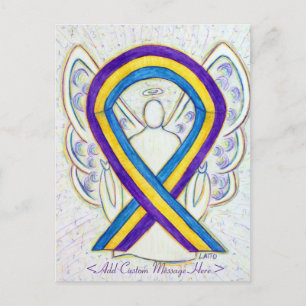 Blase Cancer Awareness Ribbon Angel Postcard Postkarte