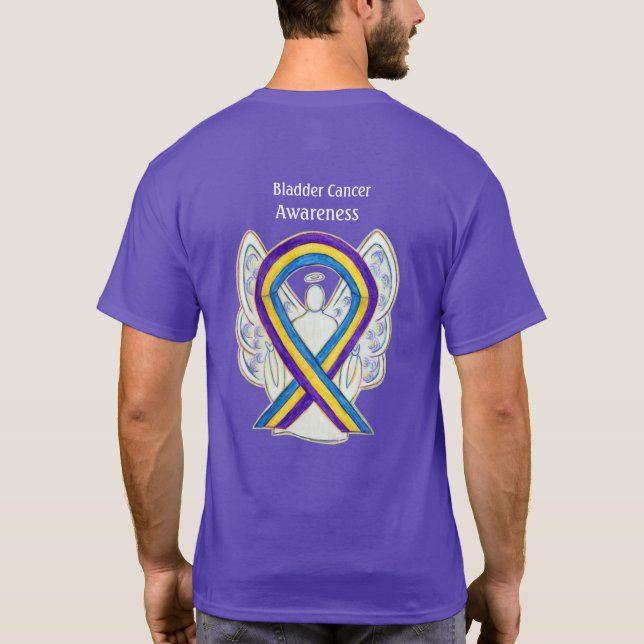 Blase Cancer Awareness Ribbon Engel Custom Shirt (Rückseite)