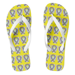 Blase Cancer Awareness Ribbon Engel Flip Flops