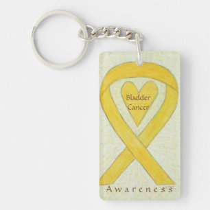 Blase Cancer Heart Awareness Ribbon Schlüsselanhän Schlüsselanhänger