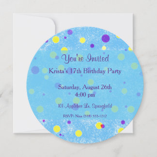 Blase Dot Birthday Circle Einladung