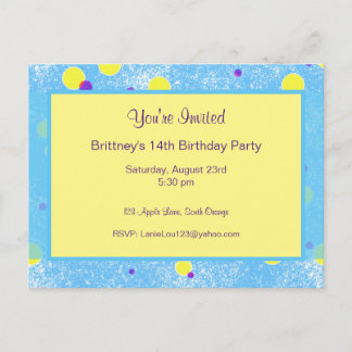 Blase Dot Personalisiert Geburtstag Einladung Post