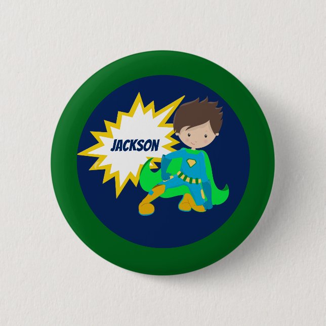 Blase für Coole Superhero-Kid-Aktion Button (Vorderseite)