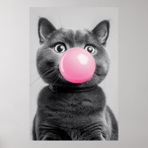 Blase Gum Cat Poster