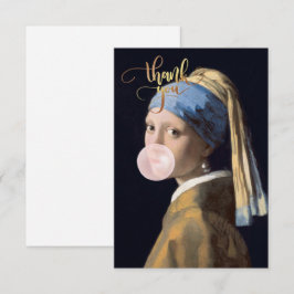 Blase Gum Diva mit Perlenohrring Dankeskarte