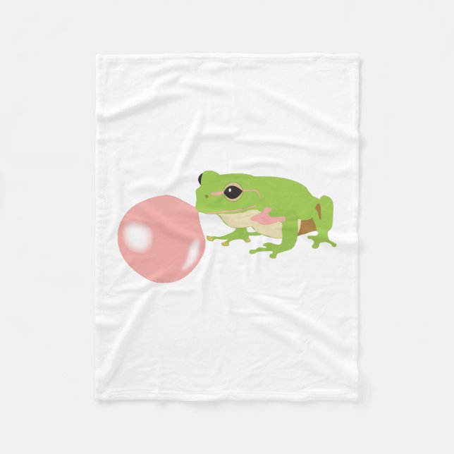 Blase Gum Frosch blasen Blase Fleecedecke (Vorderseite)