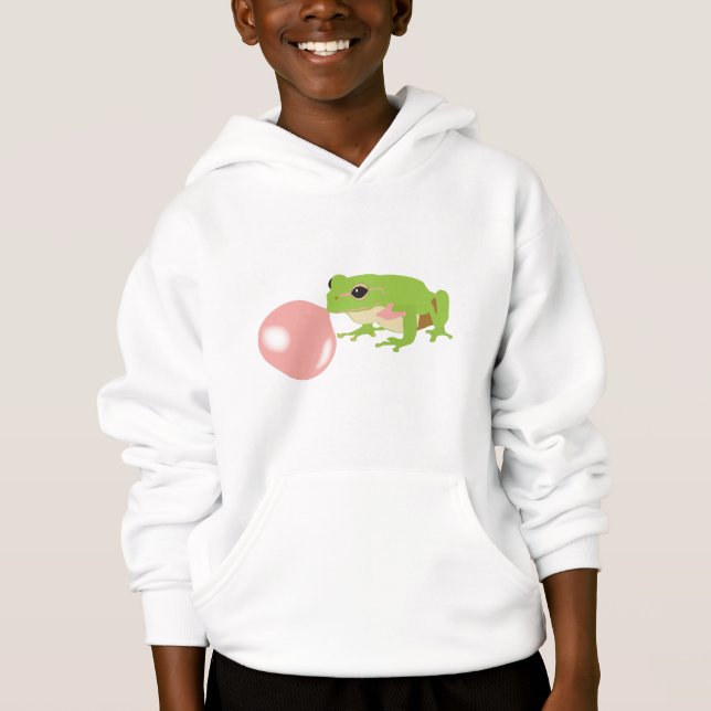 Blase Gum Frosch blasen Blase Hoodie (Vorderseite)