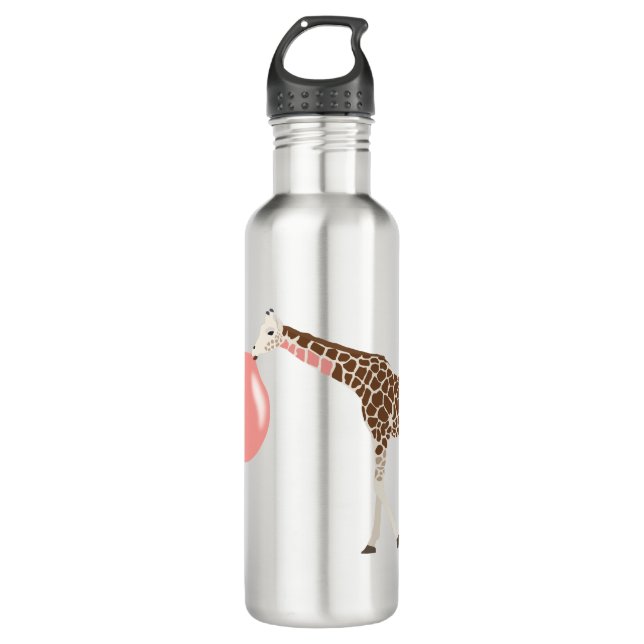 Blase Gum Giraffe Blasen Blase Edelstahlflasche (Vorderseite)