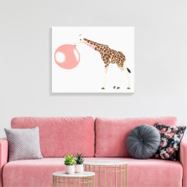 Blase Gum Giraffe Blasen Blase Leinwanddruck