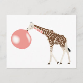 Blase Gum Giraffe Blasen Blase Postkarte