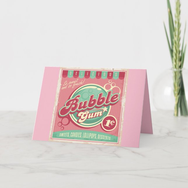 Blase Gum Greeting Card (Blank) Dankeskarte (Vorderseite)